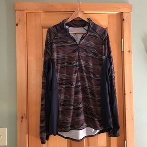 LL Beans men’s mid weight base layer pull over, 1/4 zip, camo, size XXL Tall